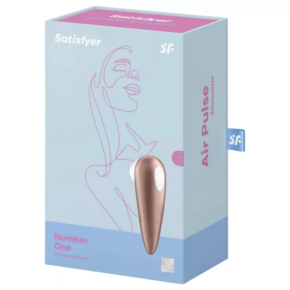 Satisfyer 1 Number One - stimulátor klitorisu na vzduchové vlny - hnědý