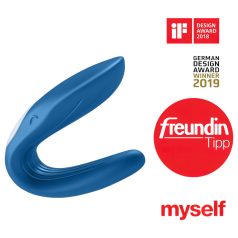   Satisfyer Double Whale - párový vibrátor se 2 motory - modrý