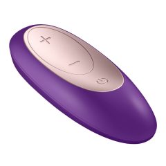   Satisfyer Double Plus Remote - nabíjecí, vodotěsný párový vibrátor na dálkové ovládání (fialový)
