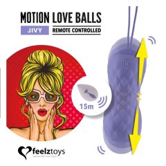   FEELZTOYS Jivy - nabíjecí vibrační vajíčko s posuvem na dálkové ovládání (fialové)