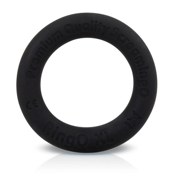Screaming O Ritz XL - silikonový kroužek na penis (černý)