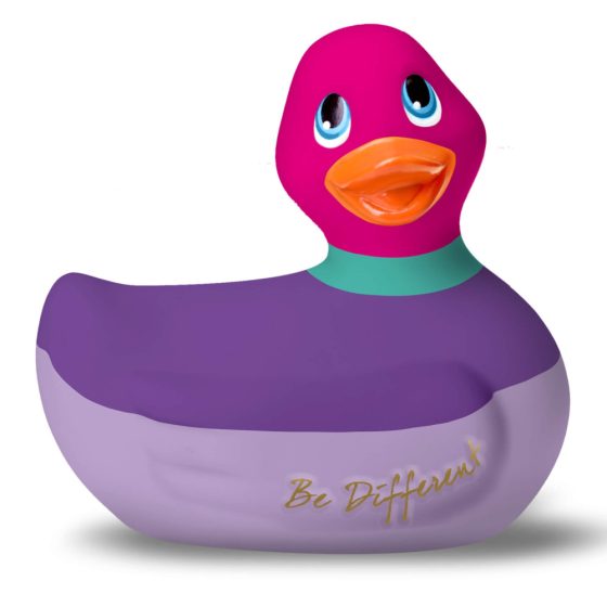 My Duckie Colors 2.0 - vodotěsný vibrátor na klitoris - proužkovaná kačenka (fialovo-růžová)