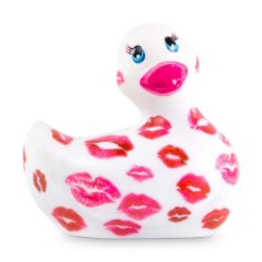   My Duckie Romance 2.0 - vodotěsný vibrátor na klitoris - kačenka se srdíčky (bílo-růžová)