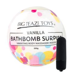   Big Teaze Toys - koupelová bomba s minivibrátorem (vanilka)