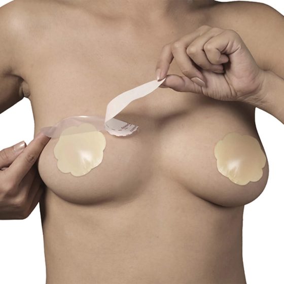 Bye Bra D-F - neviditelná náplast na zvednutí prsou - nude (4 páry)