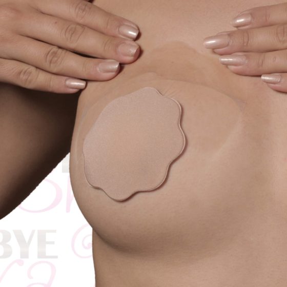 Bye Bra - Breast Lift & Silicone Nipple Covers F-H Nude 3 Pairs