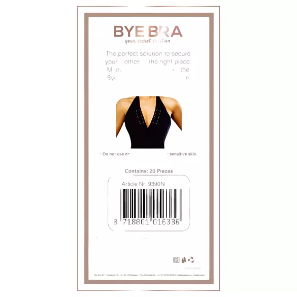 Bye Bra - oboustranná páska na uchycení oblečení - 20 ks