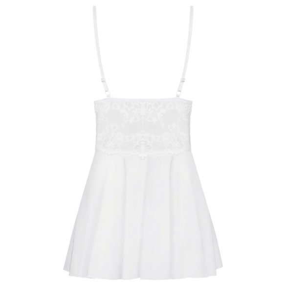 Obsessive 810-BAB-2 - krajková babydoll a tanga (bílá)