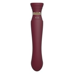  ZALO Queen - Inteligentní bezdrátový vibrátor na bod G a klitoris s impulsními vlnami (vínově červený)