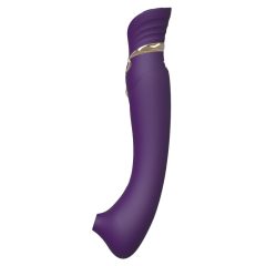   ZALO Queen - nabíjecí vibrátor na bod G a klitoris s impulsními vlnami (fialový)