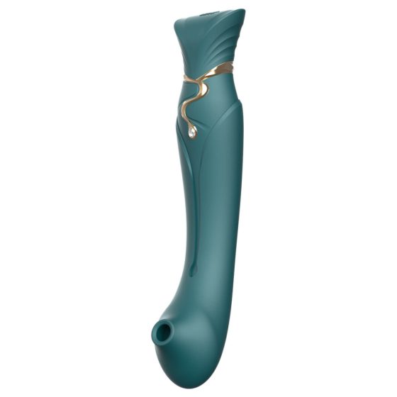 ZALO Queen - dobíjecí vibrátor na bod G a klitoris s pulzní vlnou (zelený)