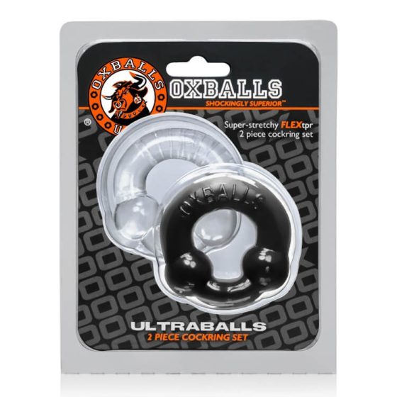 OXBALLS Ultraballs - sada extra silných kroužků na penis s kuličkami (2 dílná)