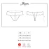 Obsessive - dámské krajkové tanga s kamínky - černé - L/XL