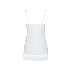   Obsessive Miamor - bílá krajková noční košilka s krajkovými tangy (bílá) - L/XL