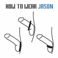   Velv'Or Jason - nastavitelný, silikonový kroužek na penis (černý)