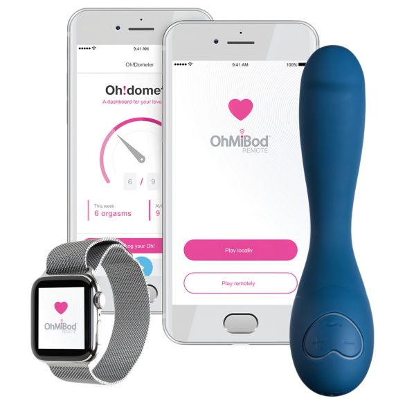 OHMIBOD Bluemotion Nex 2 - chytrý, nabíjecí G-bod vibrátor (modrý)