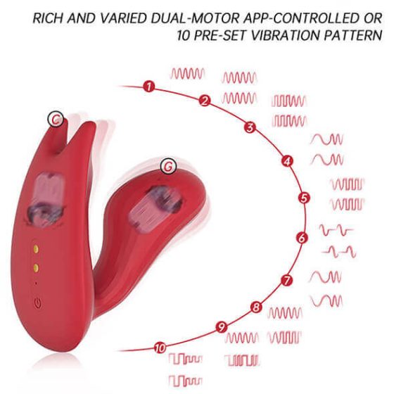Magic Motion Umi - chytrý vibrátor na baterie (červený)