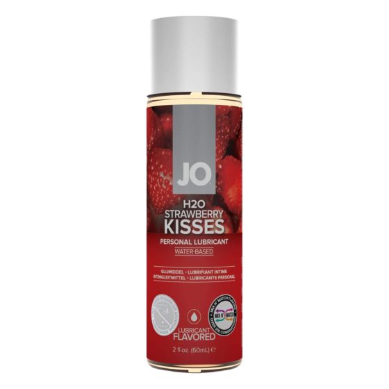JO H2O Strawberry Kiss - lubrikační gel na vodní bázi (60 ml)