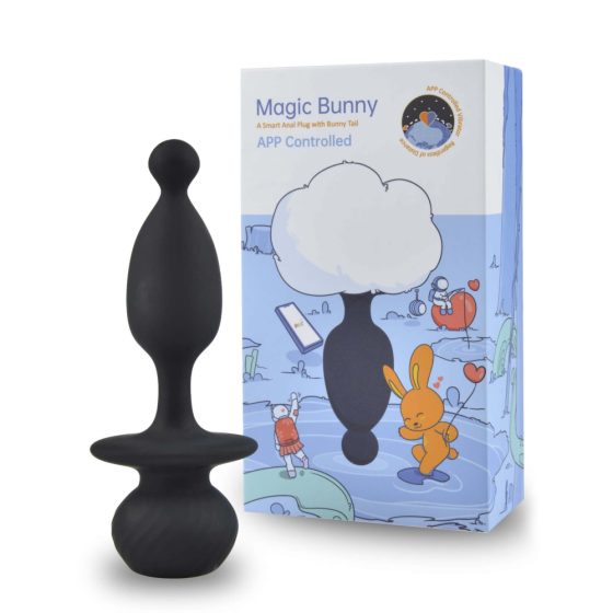 Magic Motion Bunny - Inteligentní vibrační anální dildo se zaječíma ušima (bílé)
