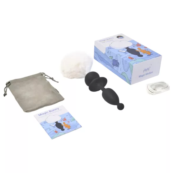 Magic Motion Bunny - anální vibrátor s ocasem králíka - chytrý - bílý