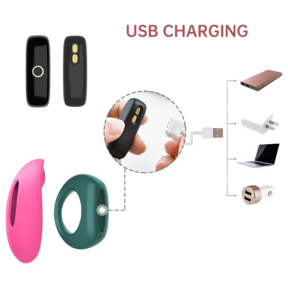 Magic Motion - vibrátor pro páry sada - růžovo-zelená