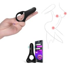   Magic Motion Rise - chytrý vibrační kroužek na penis na baterie (černý)