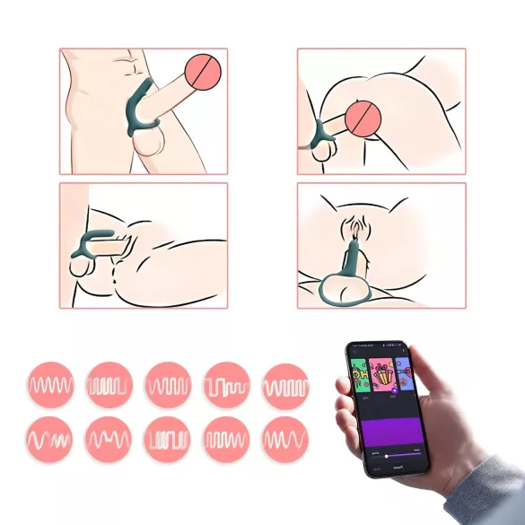 Magic Motion Rise - vibrační erekční kroužek - dobíjecí - zelený