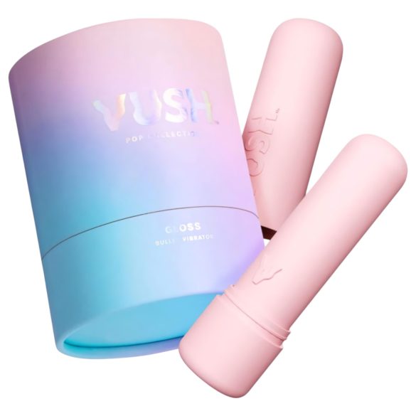 Vush Pop Gloss - mini vibrátor na klitoris - voděodolný, dobíjecí, růžový