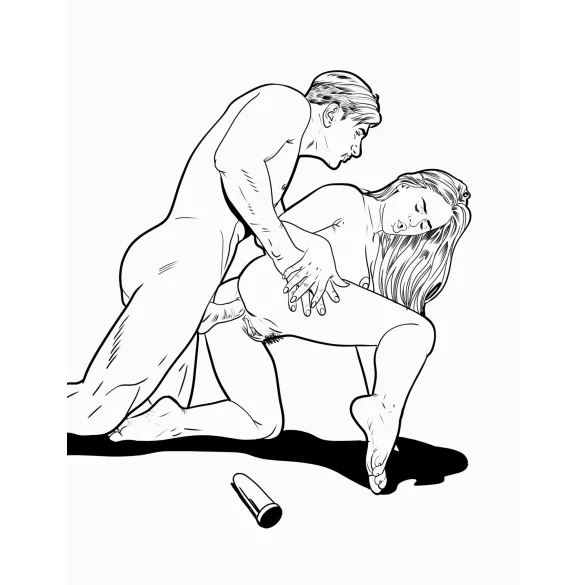WoodRocket - omalovánky pro dospělé - anální sex motiv
