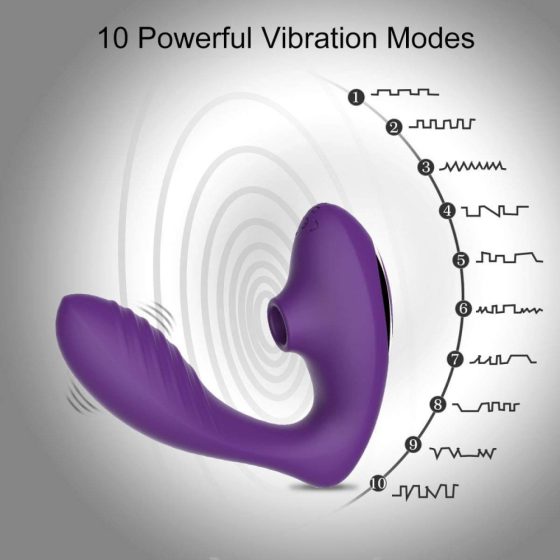 Tracys Dog - vodotěsný vibrátor na bod G a stimulátor klitorisu (fialový)