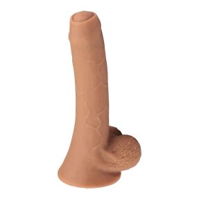 Tracys Dog - předkožkátor dildo s varlaty (21 cm) - tělová barva