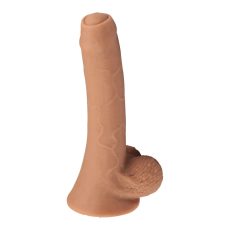   Tracys Dog - předkožkátor dildo s varlaty (21 cm) - tělová barva