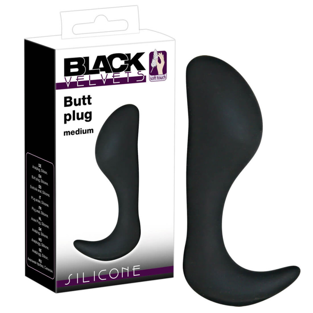 Levně Black Velvet medium - silikonový anální hák