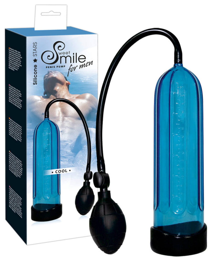 Levně SMILE Cool - pumpa na penis (modrá)