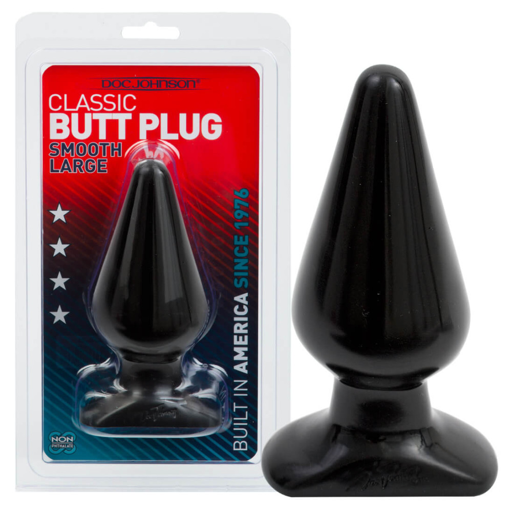 Levně Doc Johnson Classic Butt Plug - anální dildo velké (černé)