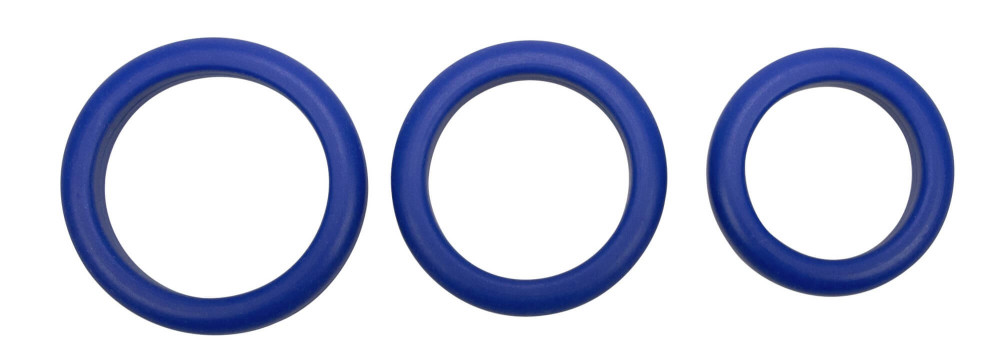 Levně You2Toys - Silikonové silnostěnné kroužky na penis trio (modré)