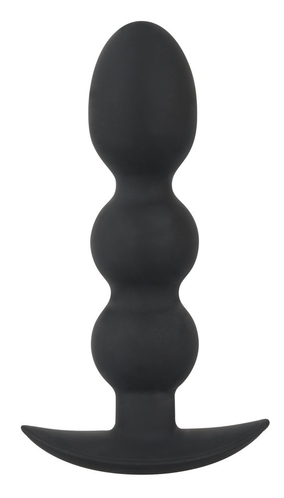 Levně Black Velvet Heavy - anální dildo s kuličkami a hmotností 145g (černé)
