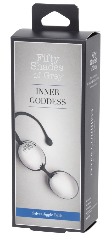 Levně Padesát odstínů šedé - Inner Goddess Silver - trojice venušiných kuliček (černo-šedé)