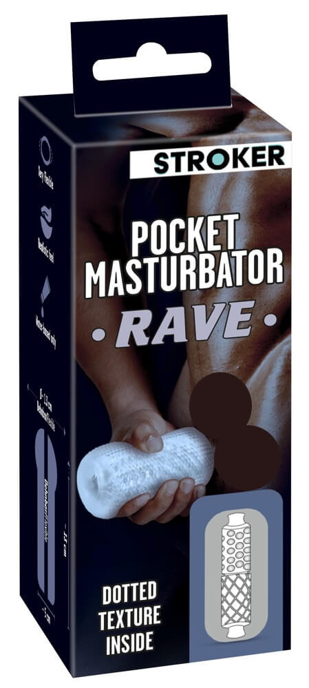 Levně STROKER Rave - falešný masturbátor (průsvitný)