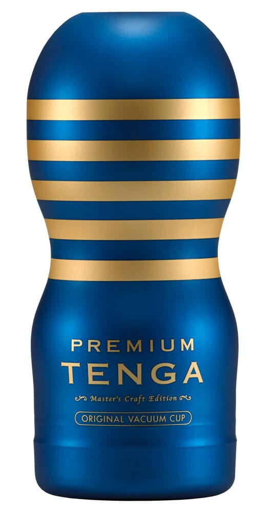 TENGA Premium Original - jednorazový masturbátor (modrý)