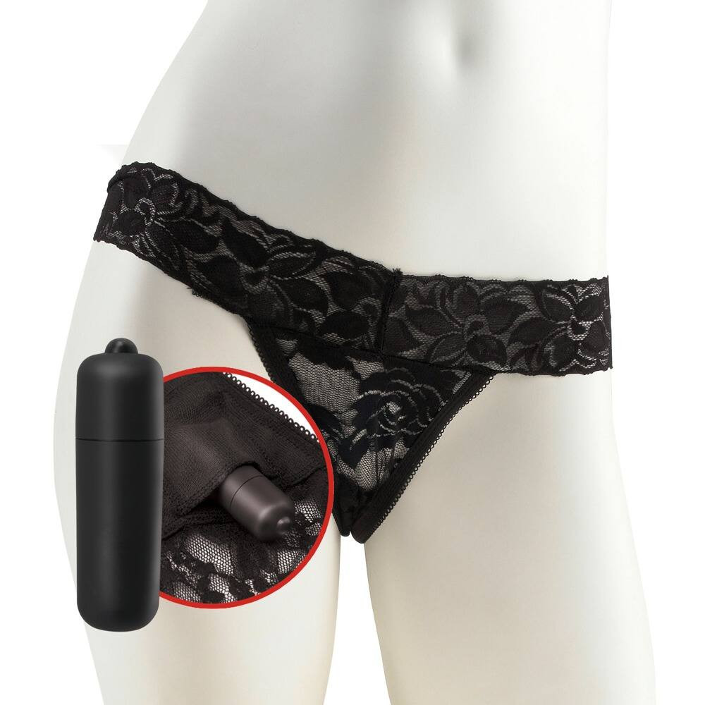 Levně Fetish - Vibrační kalhotky (černé)