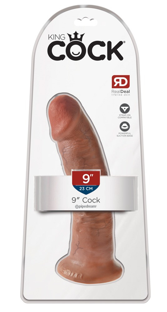 Levně Pipedream King Cock - realistické dildo (23 cm) - tmavě tělová barva