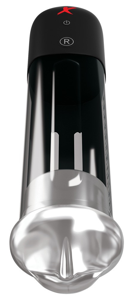 Levně PDX Blowjob - automatická pumpa na penis s rty (černá)