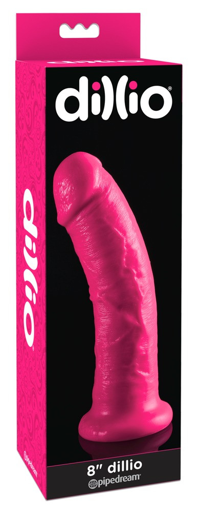 Levně Pipedream Dillio 8 inch - realistické dildo s přísavkou (20 cm) - růžové