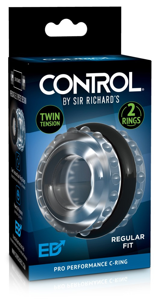Levně Control Pro Performance C-Ring - variabilní kroužek na penis (průsvitný)