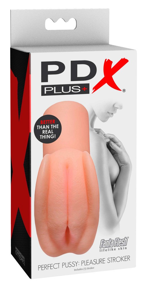 PDX Pleasure Stroker - realistický falošný masturbátor na kundičku (prírodný)