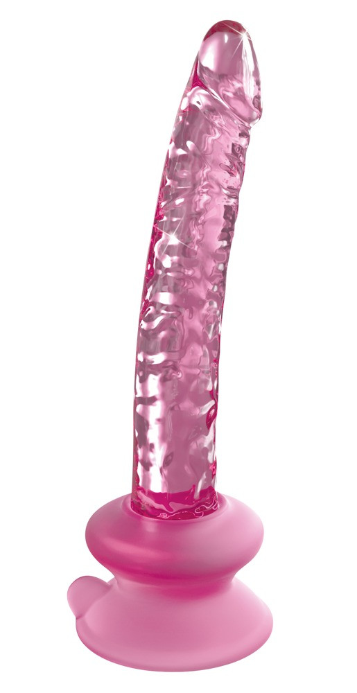 Levně Icicles No. 86 - Penis skleněné dildo (růžové)