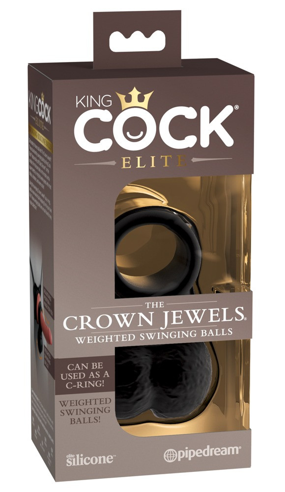 King Cock Elite Crown Jewels - Swing Penis (Black)