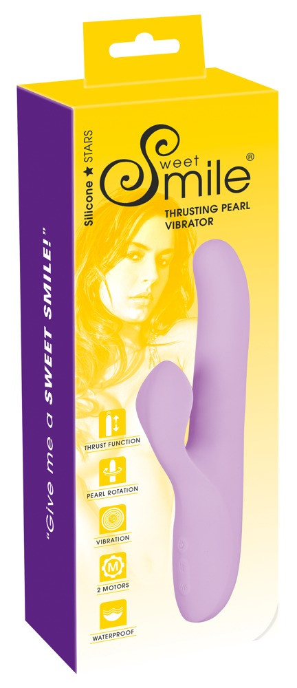 Levně SMILE Thrusting - nabíjecí vibrátor rotační s ramenem na klitoris (fialový)