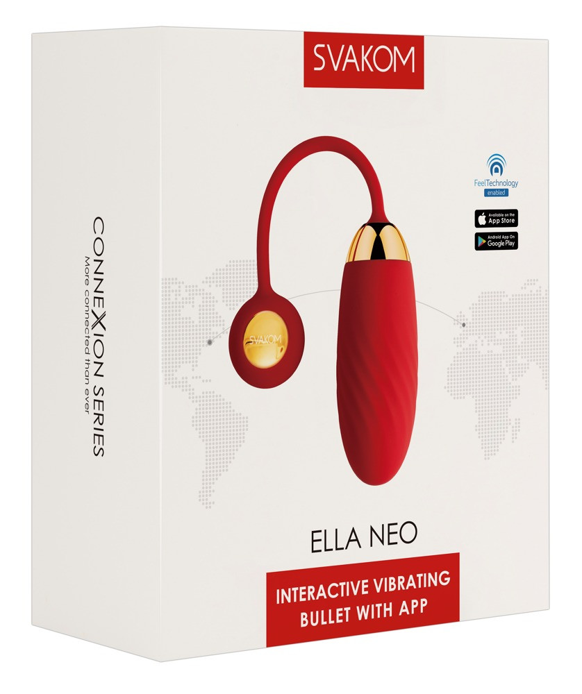 Levně Svakom Ella Neo - chytré vibrační vajíčko (červené)